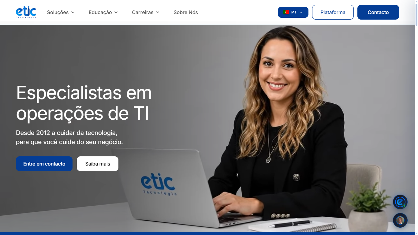 Nova experiência do portal ETIC